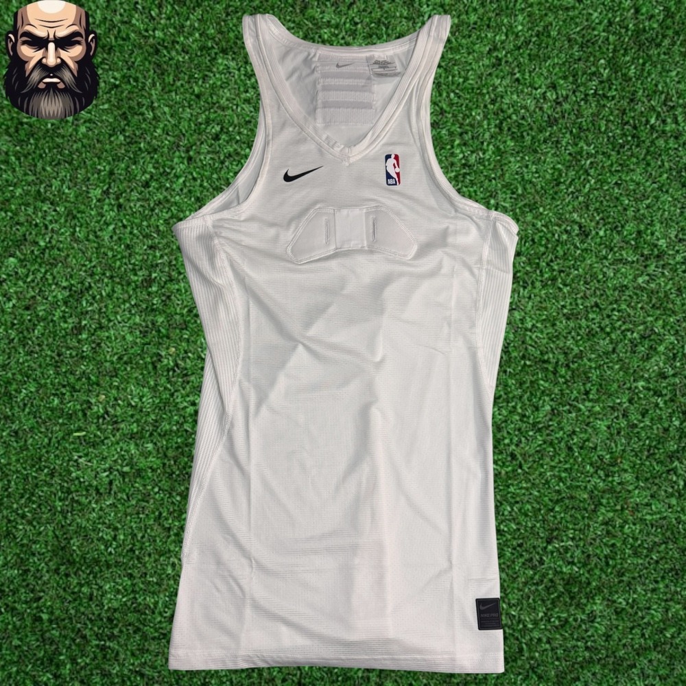 Nike Pro NBA Player Issue Training Tank Top White 880805-100 Men's Size L-Tall